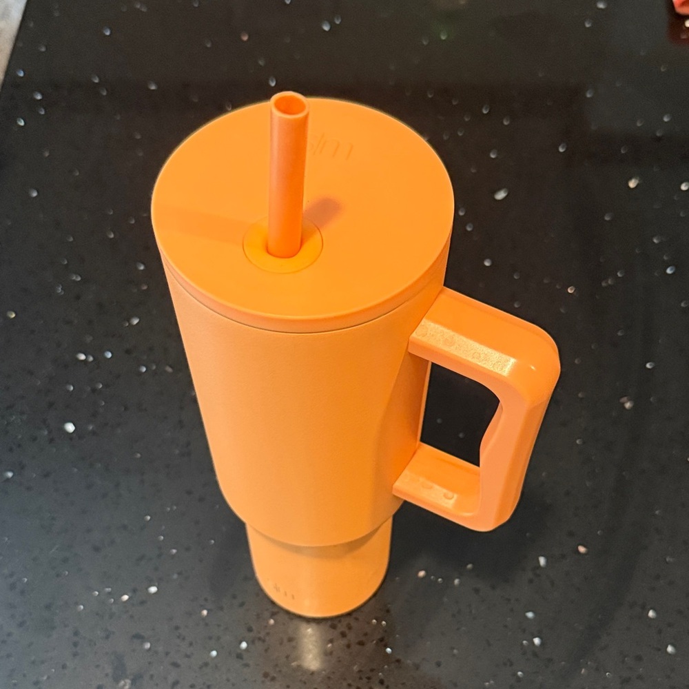 Orange Travel Mug with Handle - Picture 6 of 7